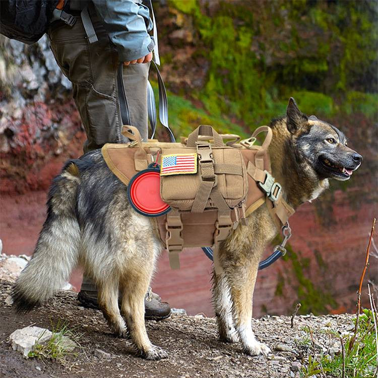 Hand Holding Rope Chest Vest Combat Leash Dog Backpack Special Training Straps-0