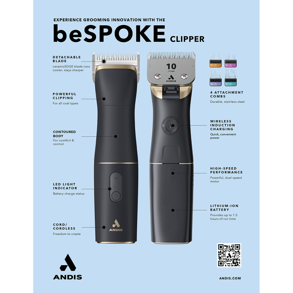 Hair clipper for pets Andis BESPOKE Black-1