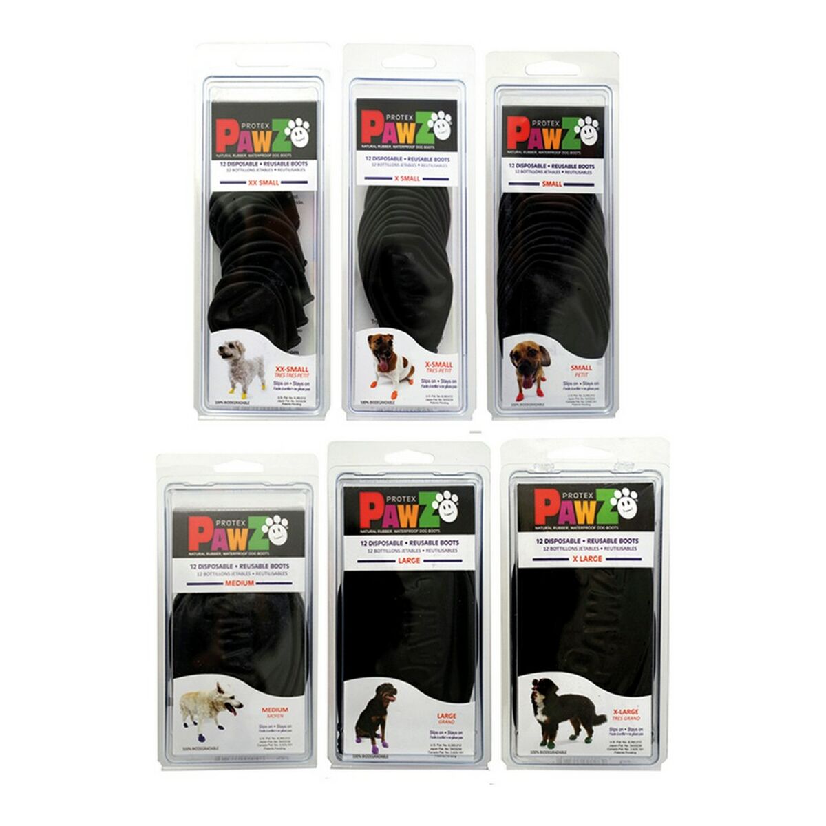 Boots Pawz Dog 12 Units Black Size XL-1