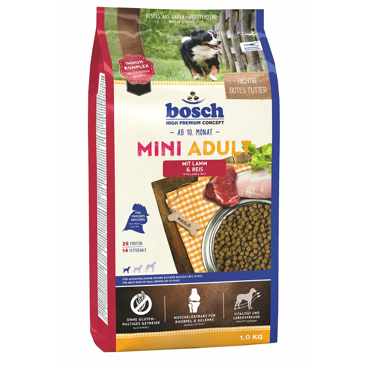 Fodder BOSCH Mini Adult Adult Lamb Rice 1 kg-0