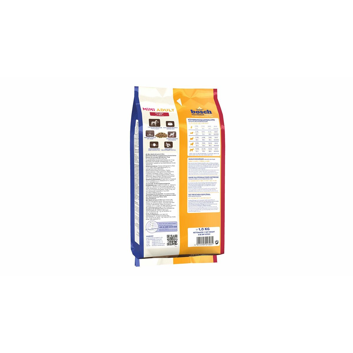 Fodder BOSCH Mini Adult Adult Lamb Rice 1 kg-1