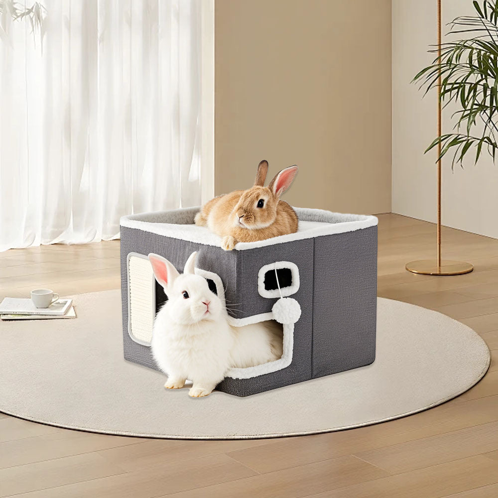 Multi-Level Hideaway Bed for Small Pets-3