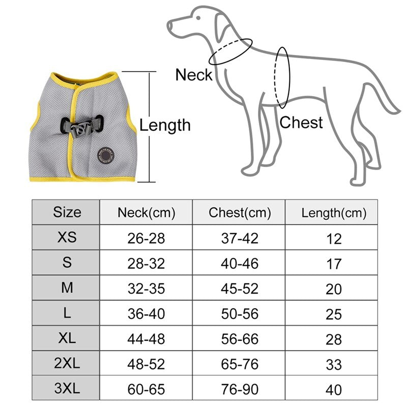 Dog Harness and Leash Set for Chihuahua Pug Small Medium Puppy Cat Harnesses Vest Cooling Walking Lead Harness-2