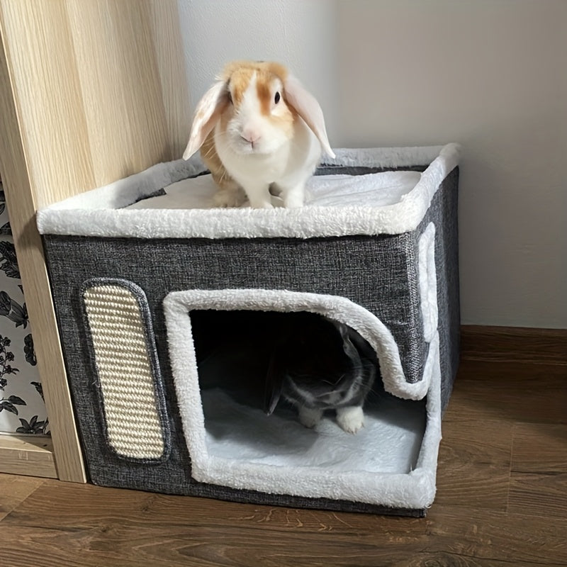 Multi-Level Hideaway Bed for Small Pets-2