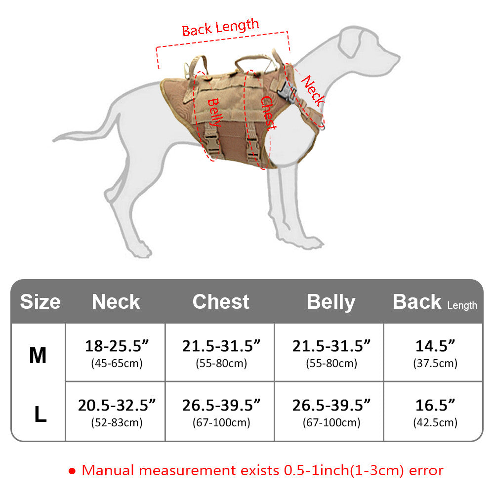 Dog outdoor vest tactical suit-1
