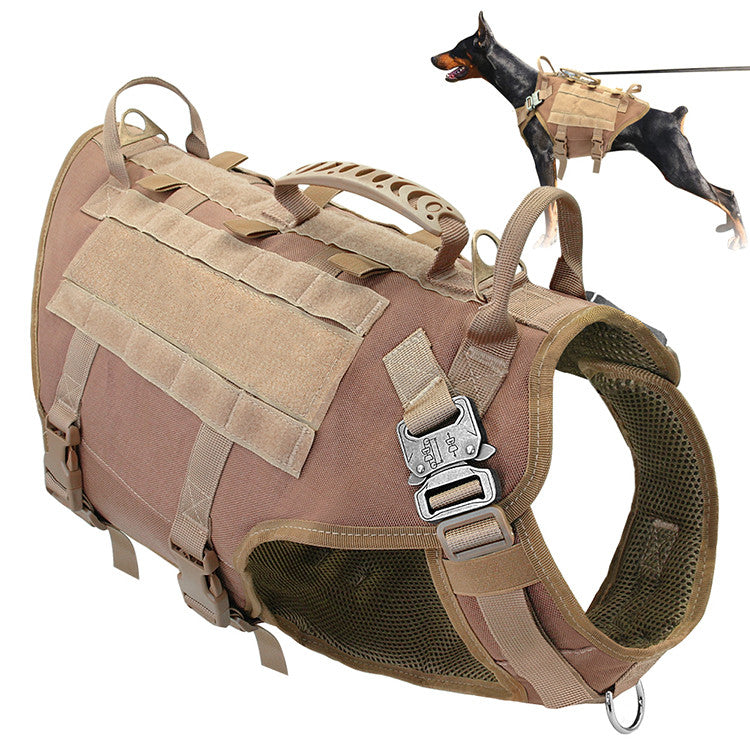 Hand Holding Rope Chest Vest Combat Leash Dog Backpack Special Training Straps-4