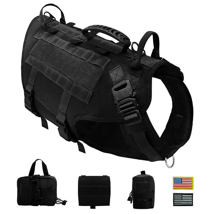 Hand Holding Rope Chest Vest Combat Leash Dog Backpack Special Training Straps-1