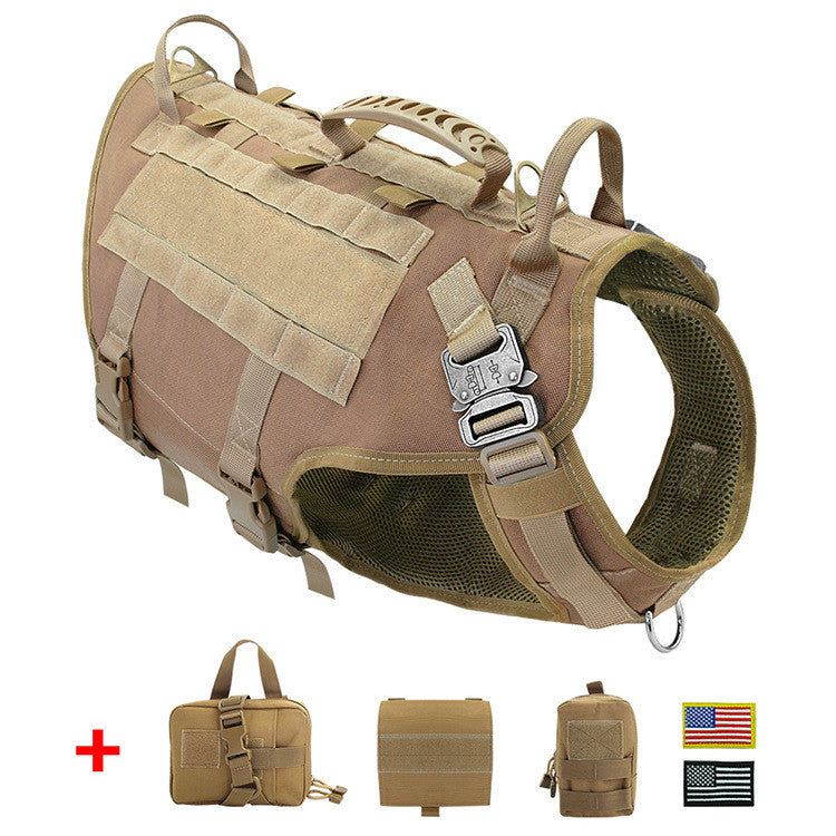 Hand Holding Rope Chest Vest Combat Leash Dog Backpack Special Training Straps-2