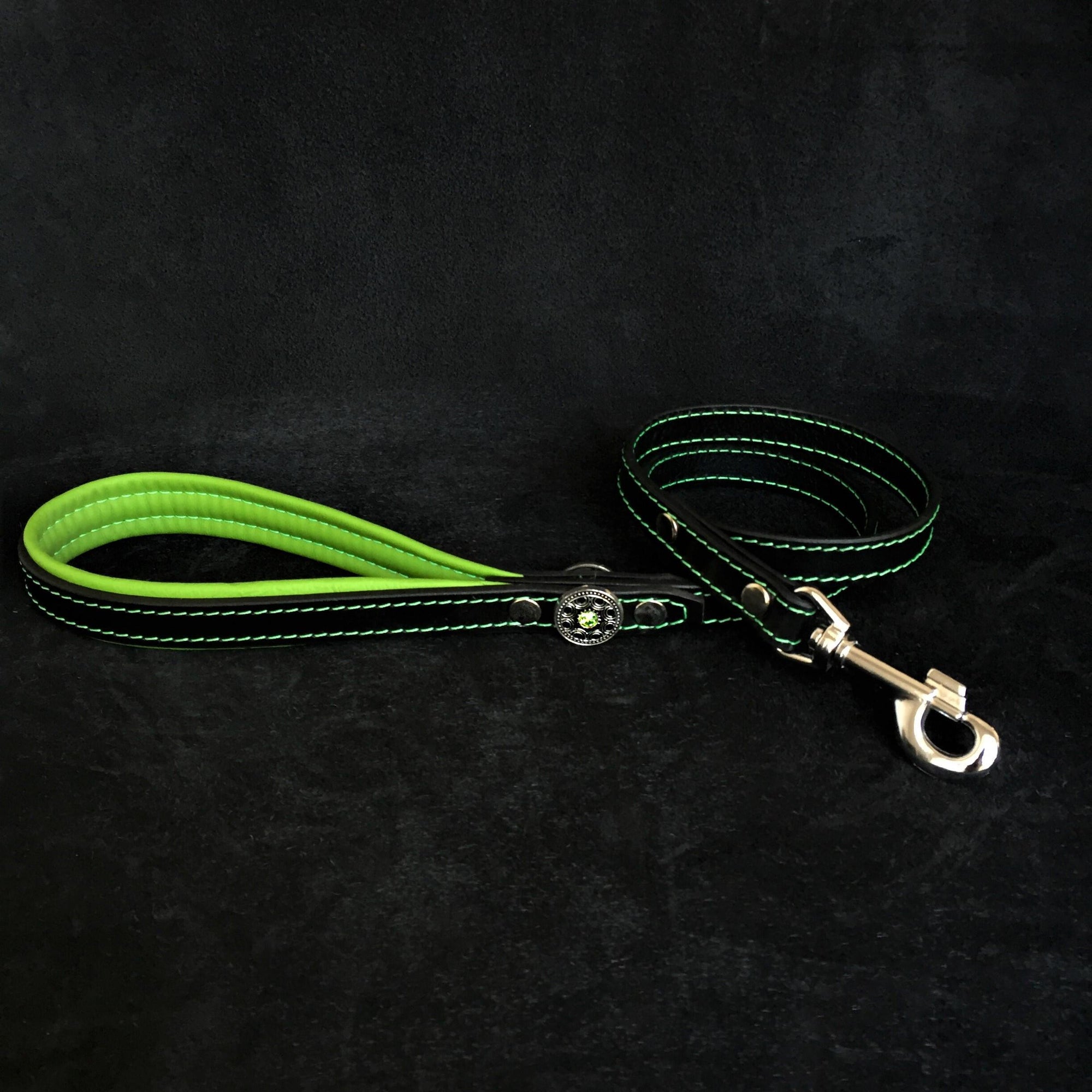 ''Bijou'' harness Black & Green for big dogs-1